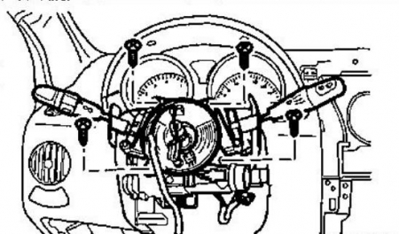 Снятие и установка рулевой колонки Шевроле Авео