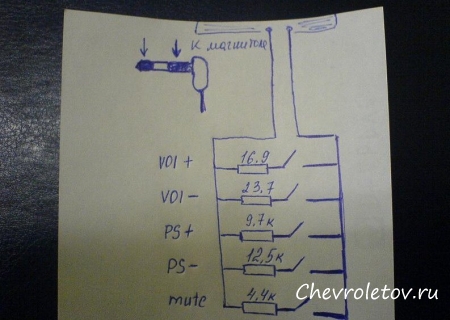 Подключение ДУ к магнитоле Sony или Pioneer на Chevrolet Lacetti