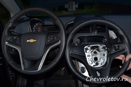 Замена руля на кожаный в Chevrolet Sonic LTZ