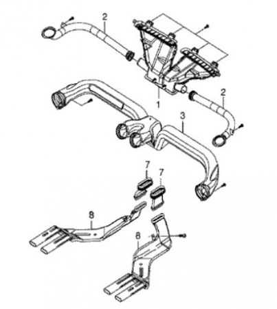 Воздуховоды обогрева ног задних пассажиров Лачетти