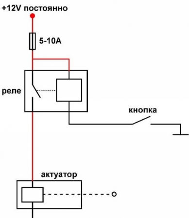 Электрический привод замка багажника Ланоса